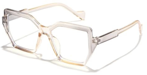 MUTYNE Retro Cat Eye Brillengestell für Damen, groß, für Damen, Brillengestelle, Grau, Einheitsgröße