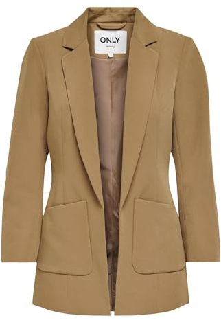 Only Onlkayla 3/4 Orleen Blazer TLR, Coconut Toasted, 36