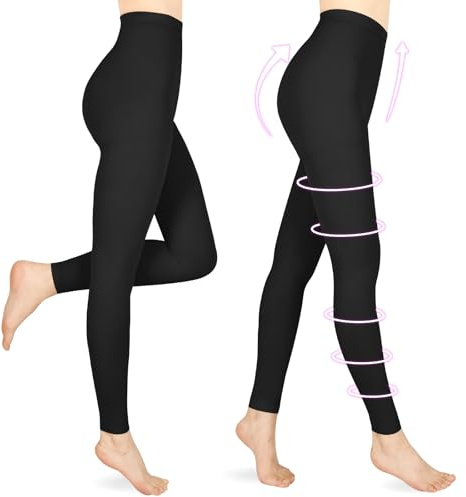 Wegitcs 20-30 mmHg Medizinische Kompressionsstrumpfhose Damen Herren Lang | Zehenfreie Abgestufte Kompressionsstrümpfe, Klasse 2 Stützstrümpfe Kompressions Leggings für Krampfadern Ödeme Lipödem