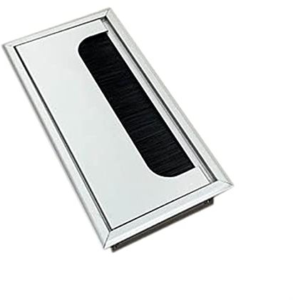 XLANDALYUEFA Pasacables para Escritorio Pasacables for Mesa, pasacables rectangulares de Aluminio Negro Mate for Escritorio, de Office Hardware, de Varios tamaños(160x80mm)