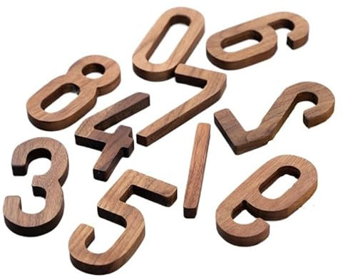 SQIANKUN Numero Civico Esterno 1 pz. Numero civico in Legno di Noce 3D Targa for Porta con Numero Magnetico for Hotel Etichetta for Cassetta Postale #0-9 Numeri Civici Esterni(0)