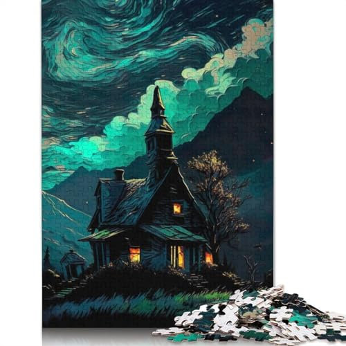 Haunted Wizard House Puzzle für Erwachsene, 1000 Teile, anspruchsvolle Familienspiele, Denkspiele für Kinder ab 12 Jahren, 1000 Teile (75 x 50 cm)
