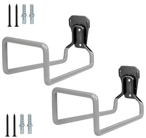 2 praktische Wandschlauchhalter mit Beschichtung für effiziente Gartenschlauchaufbewahrung und platzsparende Aufbewahrung