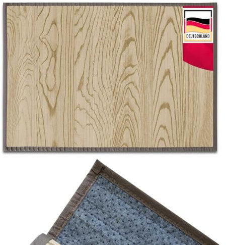 casa pura Tappeto da cucina in bambù ipoallergenico, ideale per bagno, soggiorno, corridoio, 17 mm di spessore, retro in feltro con gommini antiscivolo (natura, 50 x 80 cm)