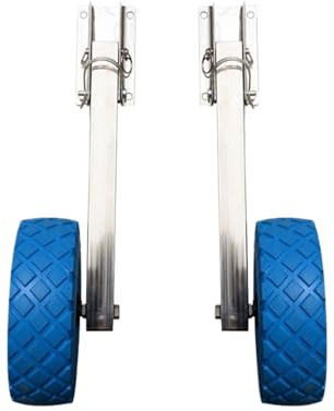 LXLAEOANG Aufblasbare Boot-Starträder Gummiboot-Heckräder Dolly Trailer Reifen Abschleppwagen for aufblasbare Assault Kayak Rudern für Schlauchboote