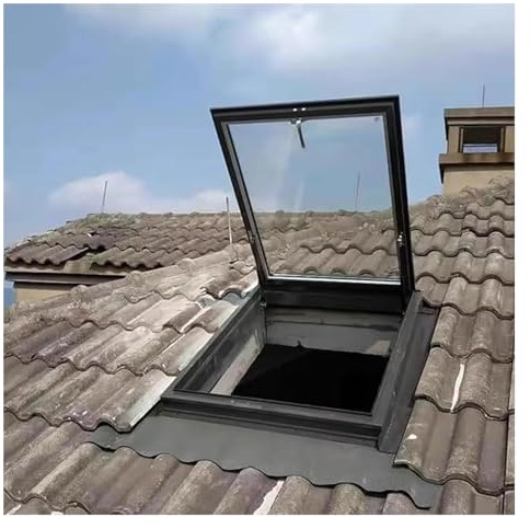 Lucarne Fenêtre De Toit De Maison Avec Puits De Lumière, Fenêtre De Puits De Lumière Horizontale Transparente For Toit Plat En Pente, Grand Couvercle De Tunnel Solaire For Sous-sol Commercial, 62 Tail
