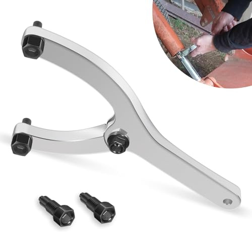 CTcar Hochfester Gabelschlüssel für Hydraulikzylinder| Bagger-Öldichtungsschlüssel - Verstellbar (50-180 mm) - Mit Chrom-Vanadium Stahl & 2 Satz Wechselstiften