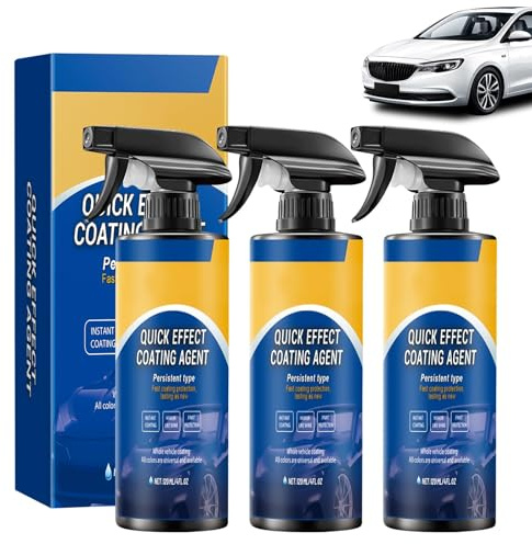 Quick Effect Coating Agent for Car, Schnellwirkungs-Beschichtungsmittel, 3 Stuck Auto-Beschichtungsspray, Autos Kratzer Entferner, Beschichtungsspray Autolack, Spray Auto, Wasserfestes, öLfestes