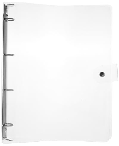 JEWEDECO Raccoglitore a Anelli Trasparente A4 Copertina in Plastica, Custodia per Quaderno ad Anelli Resistente e Facile da Usare, Accessorio per Ufficio e Scuola, 1 Pezzo