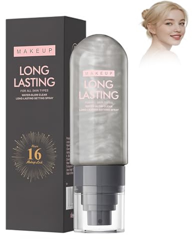 Spray De Fijación De Agua-Brillo, Hidratante Y Promotor De La Radiación, 16 Horas De Duración, Perfecto Para Profesionales Y Amantes Del Maquillaje, Acabado Natural, 90 Ml