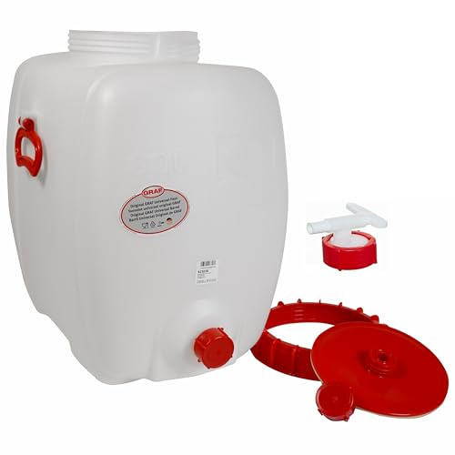 Graf Getränkefässer Saftfässer Kunststofffässer Ovale 60-500 Liter (Oval 60 Liter mit Auslaufhahn NW 15)