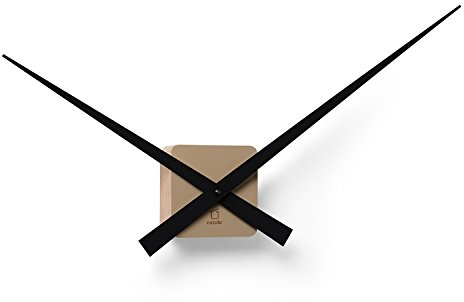 Natuhr Wanduhr Zeigeruhr Major - Braune Designuhr Holz nur Zeiger modern ø66cm (Zeiger schwarz)