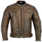 Texpeed Giacca da moto in pelle da uomo con protezioni - Motociclista giubbotto da touring/turismo con vera protezione Biker CE armor (EN 1621-1) - Inverno invernale o estate Marrone - XL