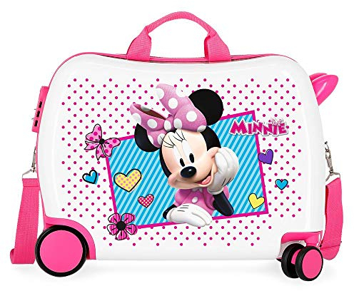 Disney Enjoy Minnie Icon Kinder-Koffer Rosa 50x38x20 cms Hartschalen ABS Kombinationsschloss 34L 2,3Kgs 4 Räder Handgepäck