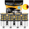 Defvnsy Bombilla Py21w Intermitente Led 12v 24v, 1056 Bau15s 7507 33SMD Bombilla Led Amarillo/ámbar, Super Luminoso Bulbs Intermitentes, Paquete de 4