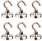 Ant Mag Magnetic Hooks Heavy Duty 6 Pack for Hanging 36KG (80LBS) Neodymium Magnet Hooks Used for Home Kitchen Office Workplace