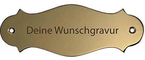 Messingschild mit Gravur