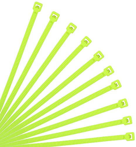 XINGO Fascette in nylon con chiusura lampo autobloccanti per cavi di sicurezza, forza minima 18,1 kg, confezione da 500 pezzi, (300mm x 3.6mm, Verde Mela)