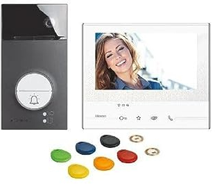 BTICINO, Flex ONE 363910 - Set di videocitofono a 2 fili, classe 300 X13E con touchscreen da 7, grandangolare da 105°, archiviazione video, apriporta transponder, accesso senza chiavi, IP54, IK10,