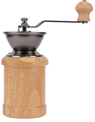 Molinillo de Café Manual, Molinillo de Café de Grosor Ajustable, Molinillo de Granos de Café, Molinillo de Mano de Madera Antiguo Vintage, Molinillo de Café de Mano para Cocina,(Color claro)