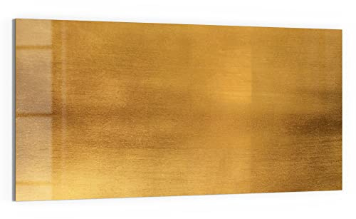 DEQORI Glas-Magnettafel | 100x50 cm groß | Motiv Gebürstetes Goldblech | Memo-Board aus Glas | Magnetboard inkl. Magnete, Stift & Tuch für Küche & Büro | Tafel magnetisch & beschreibbar