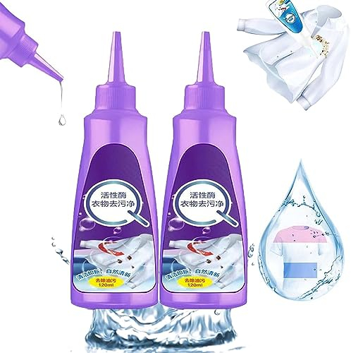 Aktiver Enzym-Fleckenentferner für Wäsche, Active Enzyme Laundry Stain Remover, Aktiver Enzym-Fleckenentferner für Kleidung, Aktiver Enzym-Fleckenentferner, Schutz vor weißen Hemden (B-2)