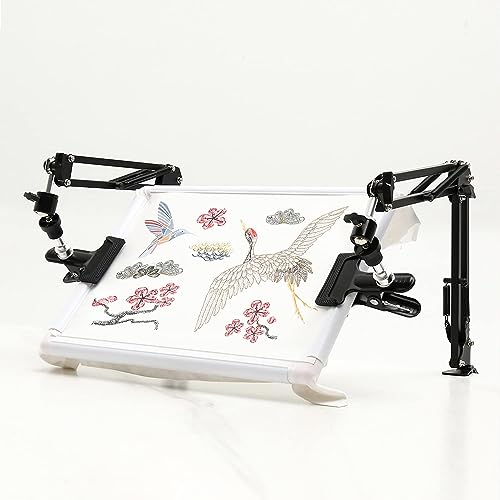 Stickrahmen (2P), Kreuzstich-Rahmenständer, drehbarer Runden-Stickständer, Runden-Stickerei, Stickrahmen, geeignet für Kreuzstichrahmen, Handarbeits-Rahmenständer