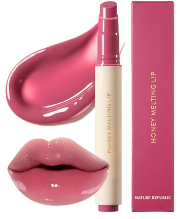 Nature Republic HONEY MELTING LIP (08 DARK CHERRY CHOUX) SOFT LIP STICK, Hydrating Gloss, Moisturizing balms, Sheer tint, Shine & Nude, Glowy Finish, korean make up