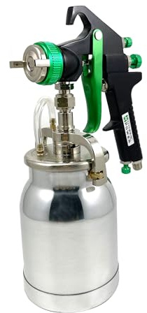 DYNAMIC POWER Professional Siphon Feed Spray Paint Gun – 1.8mm & 2.2mm Tips, 1000cc Cup, Ideal for Automotive, Car, Furniture & House Painting