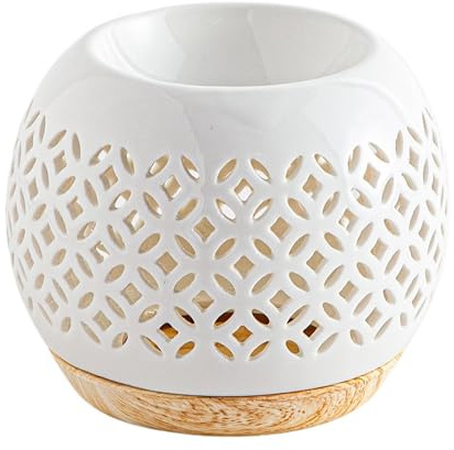 Duftbrenner Céramy Qianbi - Parfümierte Atmosphäre - Modisches Kunsthandwerksobjekt - Zartschmelzender Duftbrenner - Diffusor für ätherische Öle - 50 ml - H 9,5 cm - Zen'Arôme