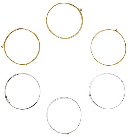 ANKROYU 6-teiliges Übungssaitenset für Akustikgitarre, Klassische Gitarrensaiten, Ersatzsaiten für Folk- und Klassische Gitarre, Gitarrensaiten Set für Anfänger, Ersatzteilzubehör für Gitarre
