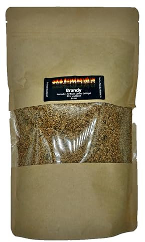 BBQ Räuchermehl aus Barriquefässern 1 Liter Verschiedene Sorten wie Whisky Sherry oder Rotwein. (Brandy)