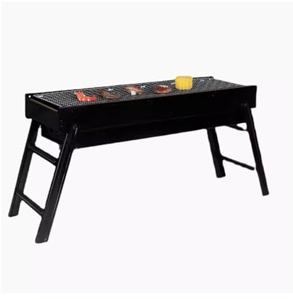 Picknick-Grill Tragbarer, zusammenklappbarer Grillofen aus Edelstahl for den Außenbereich, Camping-Grillständer kleiner Grill