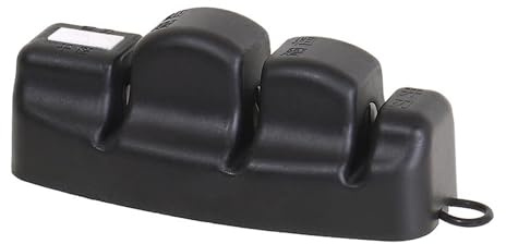 Affilacoltelli, Affilacoltelli a 4 Fasi in Materiale Premium per Utensili da Portatile, Affilatura, Adatto a Vari Coltelli (BLACK)