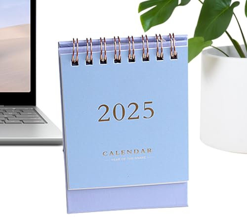 Tischkalender 2024-2025 klein - Twin-Wire Planungskalender - Desktop-Kalender, Juli 2024 bis Dezember 2025 18 Monate Tischkalender, Kalenderplaner