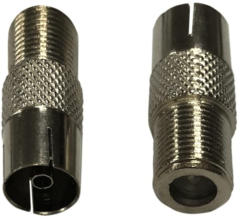 Blendend Connecteur de type F PAL femelle vers femelle argenté, optimisé pour les antennes et les systèmes de télévision. Idéal pour des connexions sûres et efficaces.
