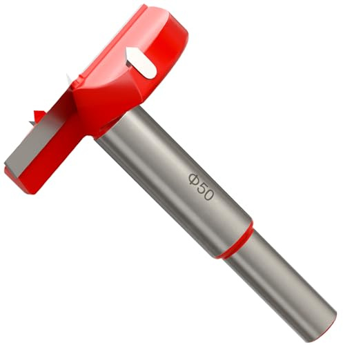 CSOOM Forstnerbohrer 50mm - Forstner Bohrer für Holz, Forstner Bits mit Rundschaft, Zubehör Bohrmaschine