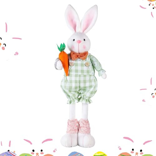 ACTOYS Coniglietti Pasquali, Coniglio Pasquale, Coniglietto Pasquale, Regalo Pasqua, Pasqua Decorazioni Casa, Coniglio Pasqua, Coniglio Retrattile, Decorazioni Pasquali Tavola (Verde)