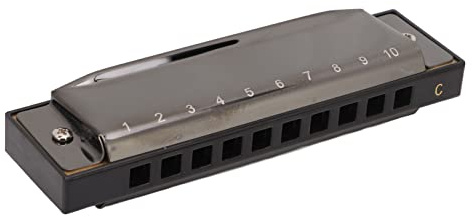 Armonica a Bocca Chiave C Armonica a 10 Fori, Armonica a Bocca Arpa Diatonica Armonica a Bocca Scala Diatonica per Principianti e Tutti Coloro Che Amano l'Armonica (BLACK)