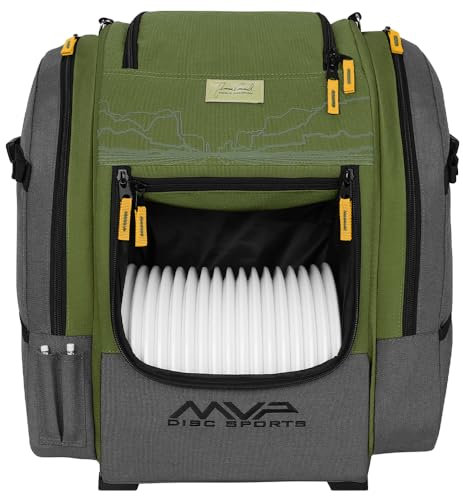 MVP Disc Sports James Conrad Voyager Rucksack Disc Golftasche (Schiefer/Grün)