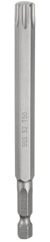 sourcing map Destornillador de cabeza Torx T50 de 1/4 de pulgada, vástago hexagonal de 4.3 pulgadas de largo, magnética, sin agujero, a prueba de manipulaciones, 6 puntos, destornillador de estrella