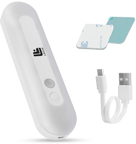 LEDIG Luce Armadio LED Magnetica - LED Sottopensile Cucina con Sensore di Movimento - Lampada Ricaricabile per Luce Notturna