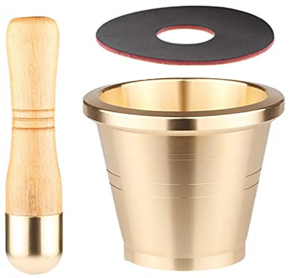 CCYENG Set Professionale di 1 Mortaio e pestello, Set di Utensili da Cucina in Rame per Mortaio e pestello, macinapepe, Pesto e Aglio Cinese.