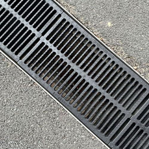 CIFIEXUE Rejilla de Drenaje de Plástico Hdpe para Canal de Drenaje, Filtro de Drenaje Duradero para Zanja, para Patio, Cerca, Terraza, Entrada de Vehículos, Aceras Y Rejillas de Drenaje./50*20*4Cm(19
