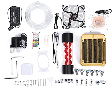 Wassergekühltes Notebook-Computer-Set, Lüfter, Kühler, Wasserpumpe, PC-Wasserkühlungs-Set, Teile für Desktop-PC-Liebhaber