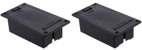 Alipis Support de Pile 9V pour Micro de Guitare et Basse Active Boîtier Compact 2 Pièces Étui à Pile sans Bornes ni Vis Compatible Micros Actifs Accessoire Essentiel pour