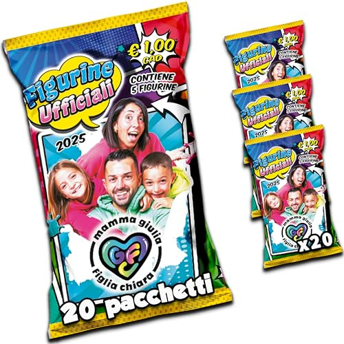 Mamma Giulia Figlia Chiara 20 Pacchetti di Figurine - Compatibili con Album Viaggio nei Ricordi 2025