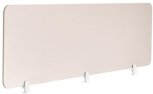 Schreibtisch Trennwand Akustik Polster beige 180 x 50 cm Schallschutz Split