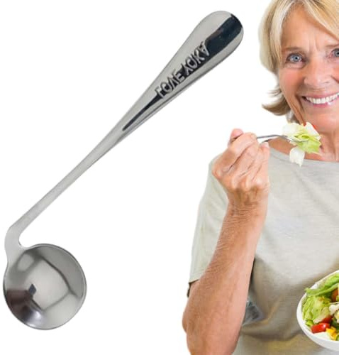 Cuillère coudée pour personnes âgées, fourchette à manger coudée