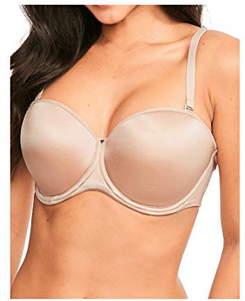 Fantasie Women's Aura Moulded Underwire Multi-Way Strapless Bra T-Shirt, Opaque, Natural Beige, 34GG